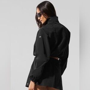 ALO YOGA Cropped 1/4 Zip Alumni Pullover Jacket (S)